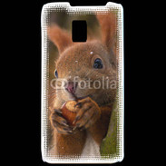 Coque LG P990 Portrait d'un écureuil avec une noisette