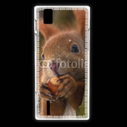 Coque Huawei Ascend P2 Portrait d'un écureuil avec une noisette