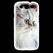 Coque Samsung Galaxy S3 Magnifique chat persan aux yeux bleus