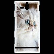 Coque Sony Xperia U Magnifique chat persan aux yeux bleus