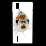 Coque Huawei Ascend P2 Poisson Silver Koi de face
