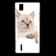 Coque Huawei Ascend P2 Petit chaton en portrait