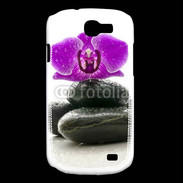 Coque Samsung Galaxy Express Orchidée violette sur galet noir