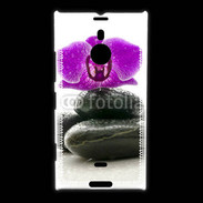 Coque Nokia Lumia 1520 Orchidée violette sur galet noir