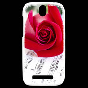 Coque HTC One SV La musique en rose