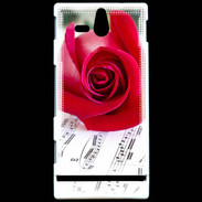 Coque Sony Xperia U La musique en rose