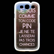 Coque Samsung Galaxy S3 Code pin rose ZG