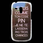 Coque Samsung Galaxy S3 Mini Code pin rose ZG
