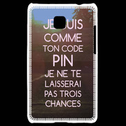 Coque LG Optimus L3 II Code pin rose ZG