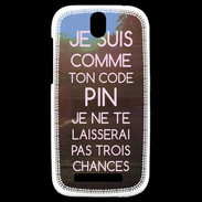 Coque HTC One SV Code pin rose ZG
