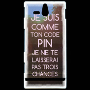 Coque Sony Xperia U Code pin rose ZG
