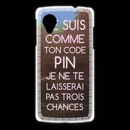 Coque LG Nexus 5 Code pin rose ZG