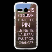 Coque Motorola G Code pin rose ZG