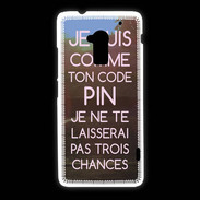 Coque HTC One Max Code pin rose ZG