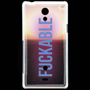 Coque Sony Xperia T Fuckable bleu ZG