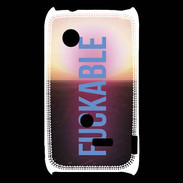 Coque Sony Xperia Typo Fuckable bleu ZG