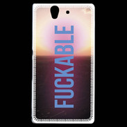 Coque Sony Xperia Z Fuckable bleu ZG