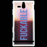 Coque Sony Xperia U Fuckable bleu ZG