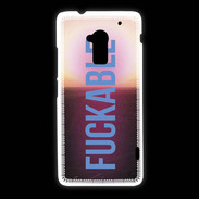 Coque HTC One Max Fuckable bleu ZG