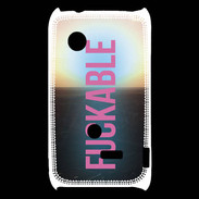 Coque Sony Xperia Typo Fuckable Rose ZG