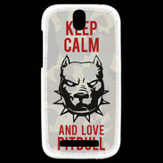 Coque HTC One SV Keep calm pitbull 1 ZG