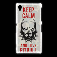 Coque Sony Xpéria Z1 Keep calm pitbull 1 ZG