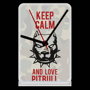 Pendule de bureau Keep calm pitbull 1 ZG