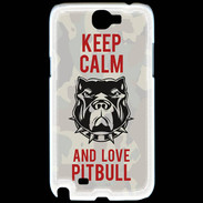Coque Samsung Galaxy Note 2 Keep calm pitbull 2 ZG