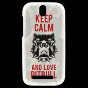 Coque HTC One SV Keep calm pitbull 2 ZG