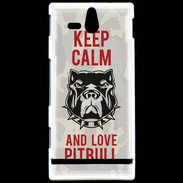 Coque Sony Xperia U Keep calm pitbull 2 ZG
