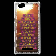 Coque Sony Xperia M Message codé ZG