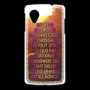 Coque LG Nexus 5 Message codé ZG