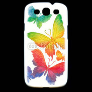 Coque Samsung Galaxy S3 Illustration de papillons en couleur