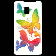 Coque LG P990 Illustration de papillons en couleur