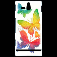 Coque Sony Xperia U Illustration de papillons en couleur