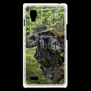 Coque LG Optimus L9 Militaire en forêt