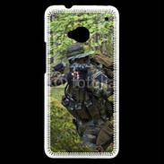 Coque HTC One Militaire en forêt