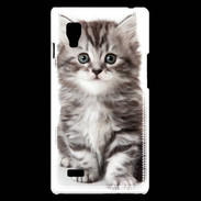 Coque LG Optimus L9 Chaton gris 