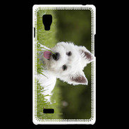 Coque LG Optimus L9 Chiot terrier blanc 2
