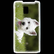 Coque LG P990 Chiot terrier blanc 2