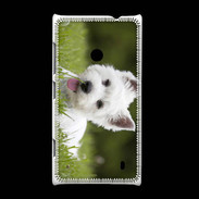 Coque Nokia Lumia 520 Chiot terrier blanc 2