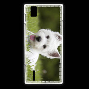 Coque Huawei Ascend P2 Chiot terrier blanc 2