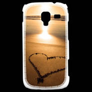 Coque Samsung Galaxy Ace 2 Coeur sur la plage avec couché de soleil