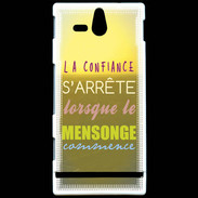 Coque Sony Xperia U Confiance et mensonge ZG