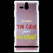 Coque Sony Xperia U Coeur gens ZG