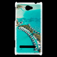 Coque HTC Windows Phone 8S Vue aérienne Bungalow à Tahiti