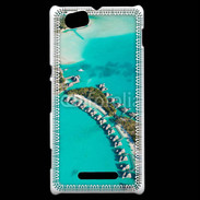 Coque Sony Xperia M Vue aérienne Bungalow à Tahiti