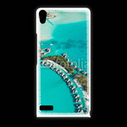 Coque Huawei Ascend P6 Vue aérienne Bungalow à Tahiti
