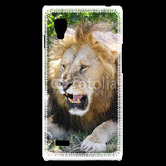 Coque LG Optimus L9 Portrait de lion 25