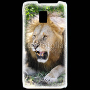 Coque LG P990 Portrait de lion 25
